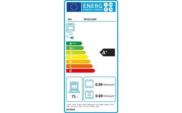 AEG BPS331120M - &Eacute;tiquette &eacute;nergie