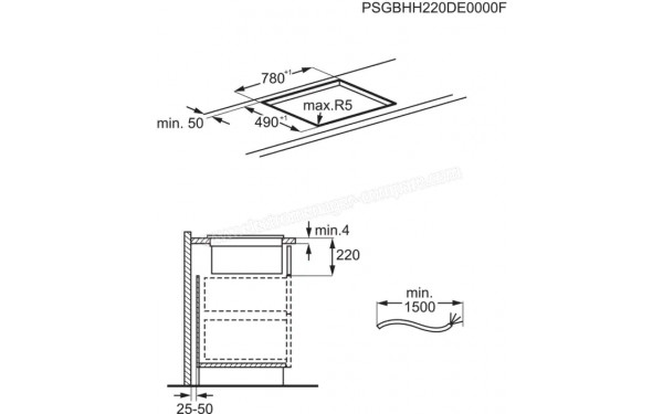 AEG CDE84751CB - Dimensions