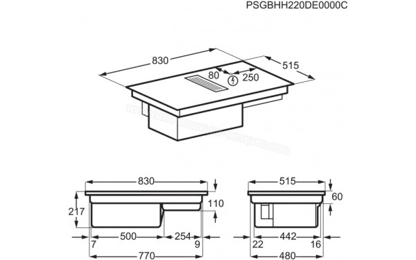 AEG CDE84751CB - Dimensions