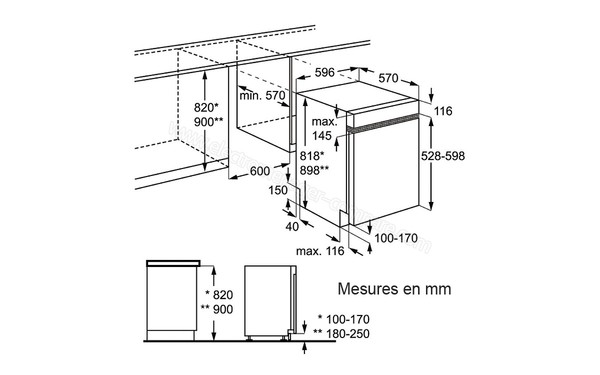 AEG F56529IM0 - Schema d'encastrement