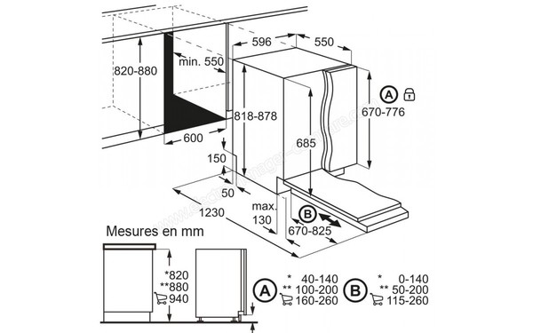 AEG F66600VI1P - Schema d'encastrement