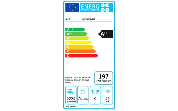 AEG F78420VI0P v2 - &Eacute;tiquette &eacute;nergie