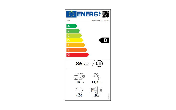 AEG FSK93718P - &Eacute;tiquette &eacute;nergie v2
