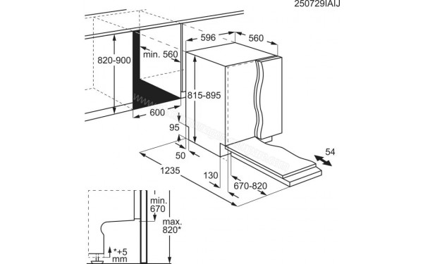 AEG GI8200X5TN - Dimensions