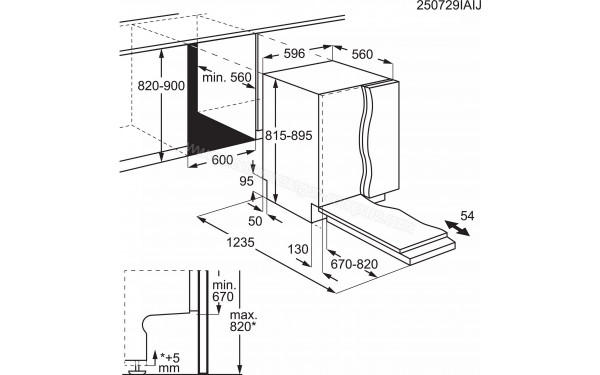 AEG GI8210X2TN - Dimensions