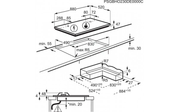 AEG HDB95623NB - Dimensions