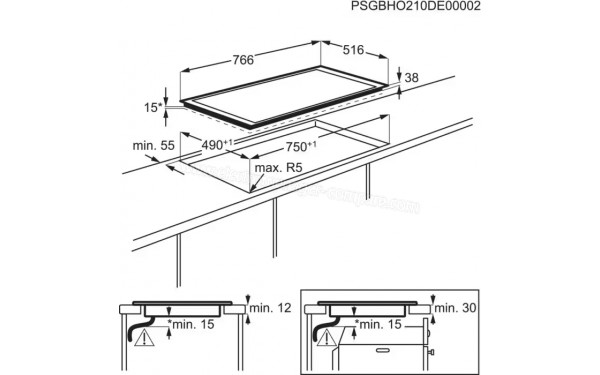 AEG HK834060XB - Dimensions
