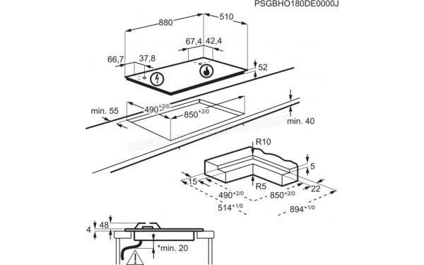 AEG HVB95450IB - Sch&eacute;ma technique