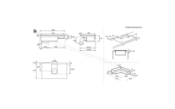 AEG IDE84244IB - Dimensions