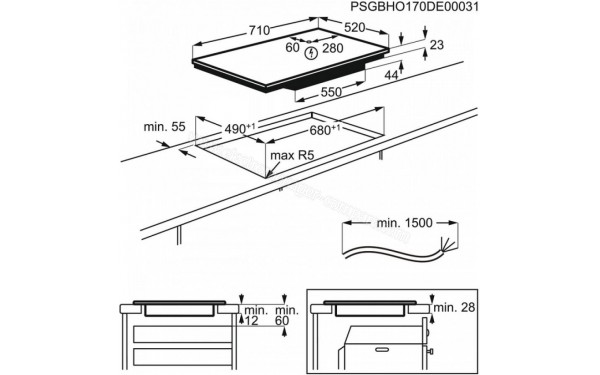 AEG IPE74571FB - Sch&eacute;ma technique