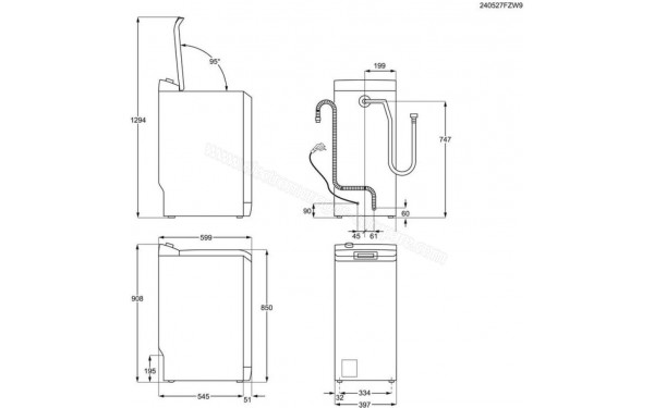 AEG L53266AL - Dimensions