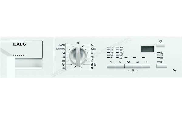 AEG L61270BI - Panneau de commandes (cr&eacute;dit : Boulanger)