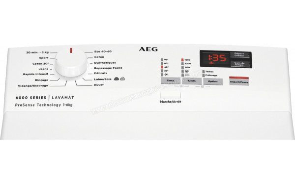 AEG L6TBR622K 2020 - Panneau de commandes