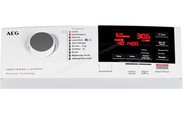 AEG L6TBR642G 2017 - Panneau de commandes (cr&eacute;dit : Boulanger)