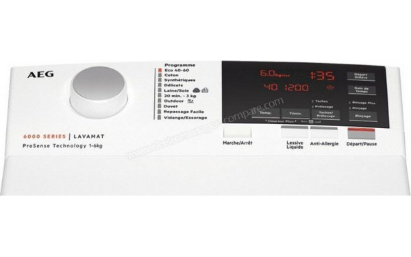 AEG L6TCR644G - Panneau de commandes