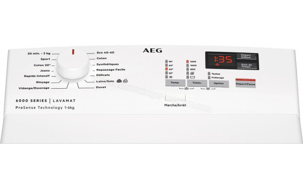 AEG L6TDR622K - Panneau de commandes