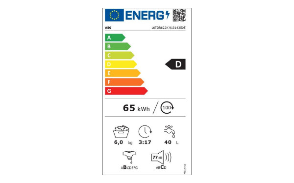 AEG L6TDR622K - &Eacute;tiquette &eacute;nergie v2