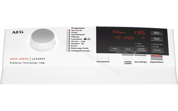 AEG L6TDR642G - Panneau de commandes