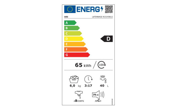 AEG L6TDR642G - &Eacute;tiquette &eacute;nergie v2