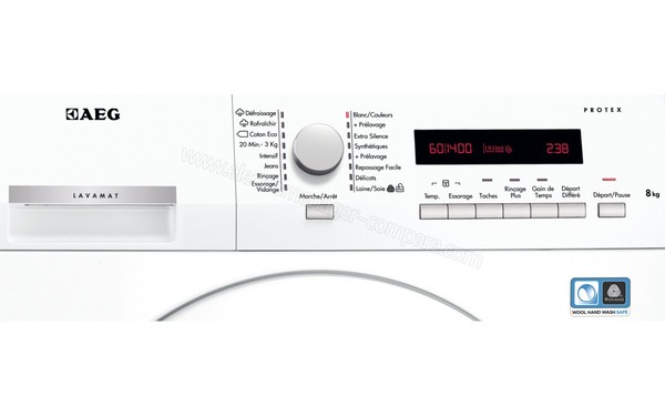 AEG L73483WFL - Panneau de commandes