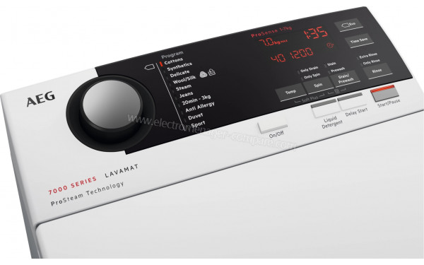 AEG L7TDR722E - Vue des programmes