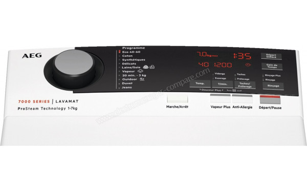 AEG L7TDR722E - Panneau de commandes