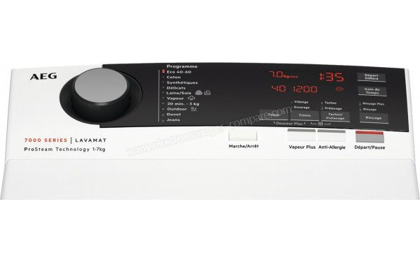 AEG L7TER722E 2020 - Panneau de commandes