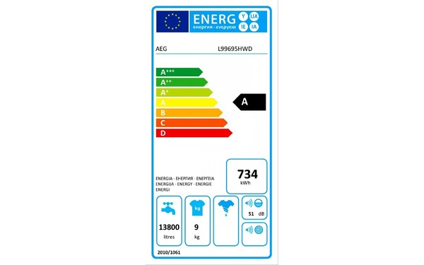 AEG L99695HWD - &Eacute;tiquette &eacute;nergie
