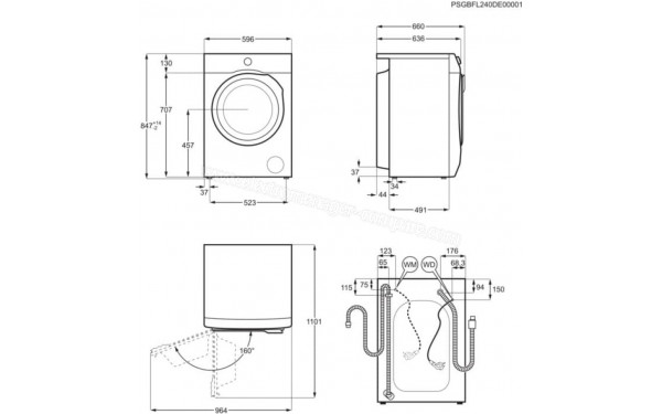 AEG LFR62E114S - Dimensions