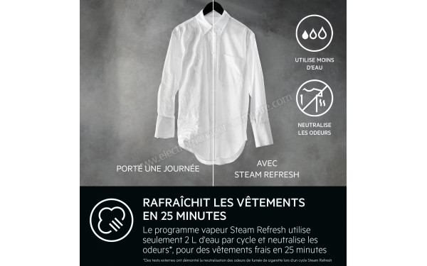 AEG LFR73A943V - Programme vapeur Steam Refresh