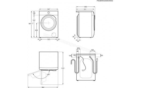 AEG LFR95A116S - Dimensions