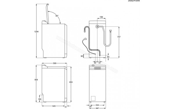 AEG LTR6G6120A - Dimensions