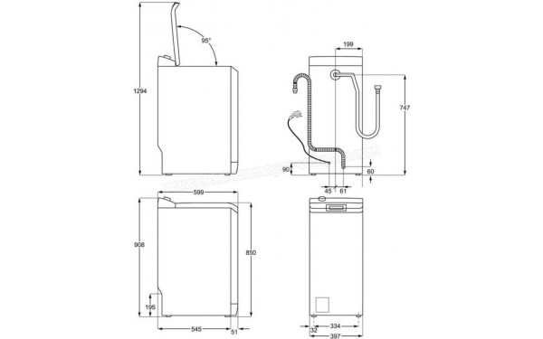 AEG LTR6G6131A - Dimensions