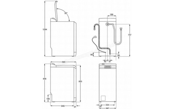 AEG LTR8C7331A - Dimensions