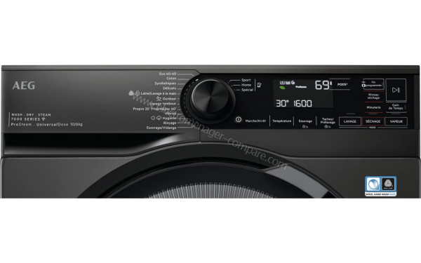 AEG LWR73A166NV - Panneau de commandes