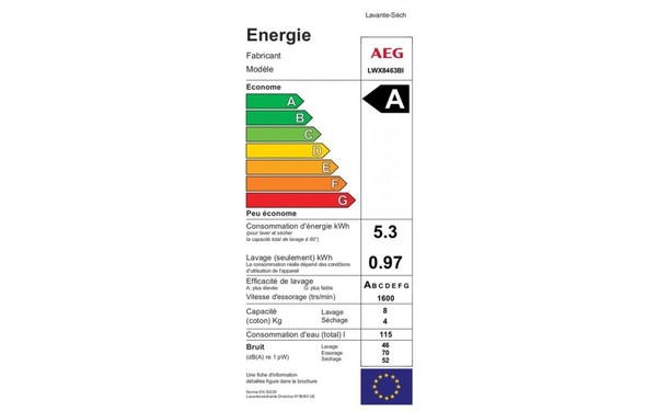 AEG LWX8463BI - &Eacute;tiquette &eacute;nergie