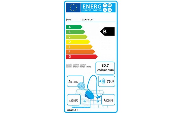 AEG LX7-1-DB - &Eacute;tiquette &eacute;nergie