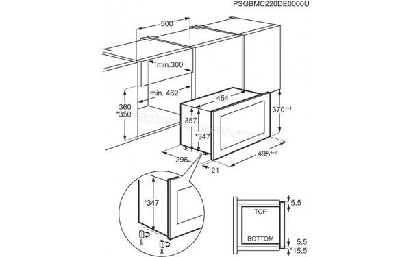 AEG MBB1755DEM - Dimensions