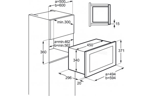 AEG MBB1755D-M - Dimensions