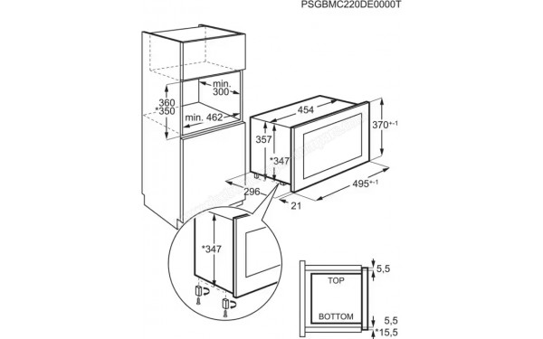 AEG MBB1755SEM - Dimensions