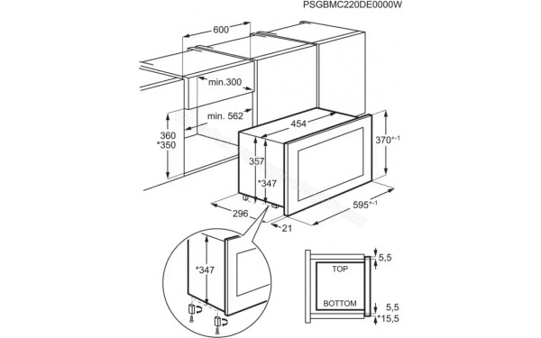 AEG MBB1756DEM - Dimensions