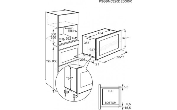 AEG MBB1756DEM - Dimensions