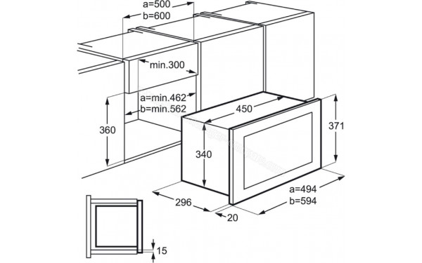 AEG MBB1756S-M - Dimensions