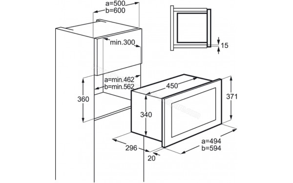 AEG MBB1756S-M - Dimensions