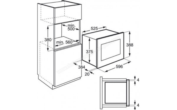 AEG MBE2657S-M - Dimensions