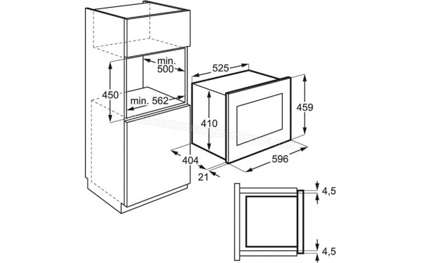 AEG MBE2658D-M - Dimensions