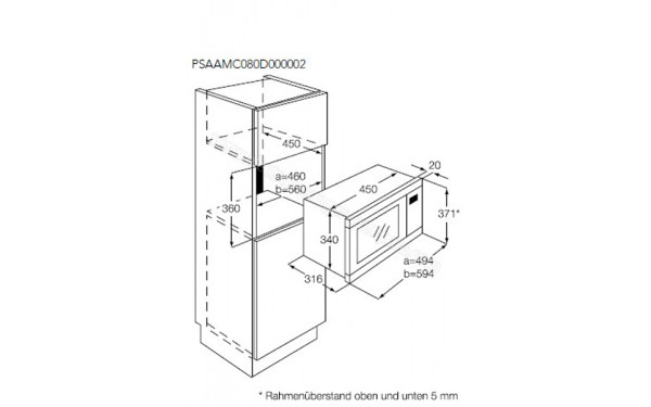 AEG MC1763E-M - Dimensions