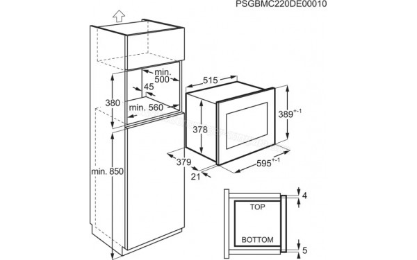 AEG MSB2547D-M - Dimensions