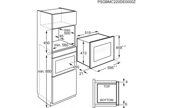 AEG MSB2548C-M - Dimensions