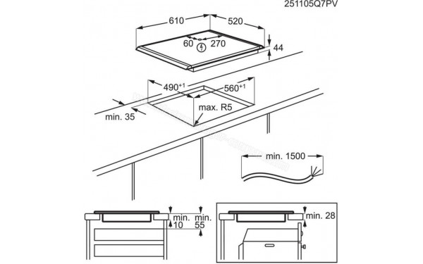 AEG NII64G00AZ - Dimensions
